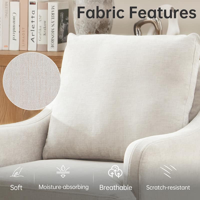 Upholstered Dining Chairs, Modern Kitchen Chairs Dinner Chairs with 4 Casters