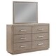 preview thumbnail 2 of 21, Kenora 6-drawer Dresser and Mirror Barley Brown Dresser With Mirror (Barley Brown)