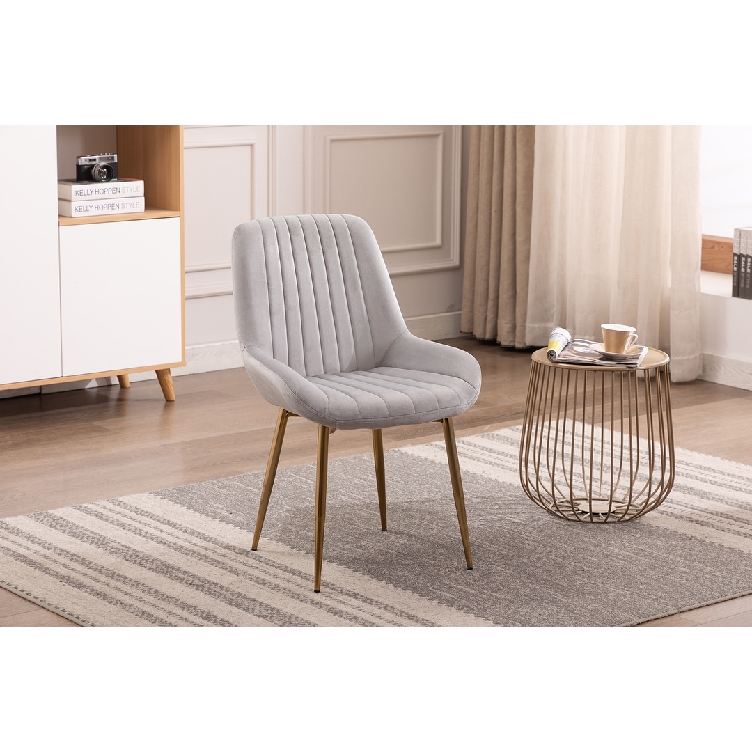 Taupe dining chairs sales with chrome legs