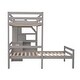 preview thumbnail 16 of 32, Twin Loft Bed with Storage Staircase and Desk, Grey