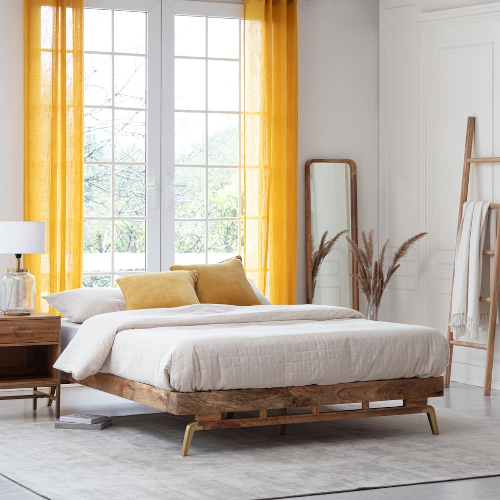 MH London Nelson Mango Rustic Wood Queen-size Platform Bed