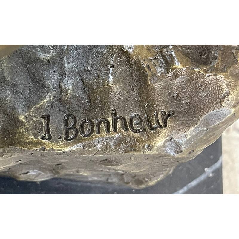 Signed Bonheur Arab Man On A Horse Bronze Sculpture Museum Quality Artwork Sale