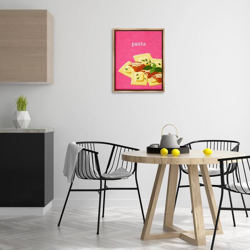 Stupell Ravioli Pasta Dish Framed Floater Canvas Wall Art Design By Kim Allen