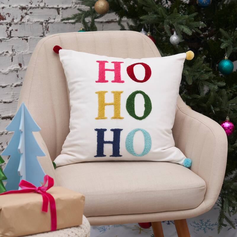 Boho HoHoHo Pillow