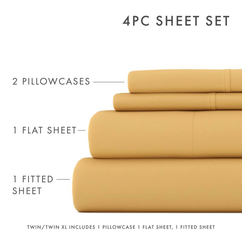 Becky Cameron Ultra-Soft Deep Pocket 4 Piece Bed Sheet Set