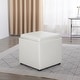 preview thumbnail 63 of 62, Adeco Storage Ottoman With Tray