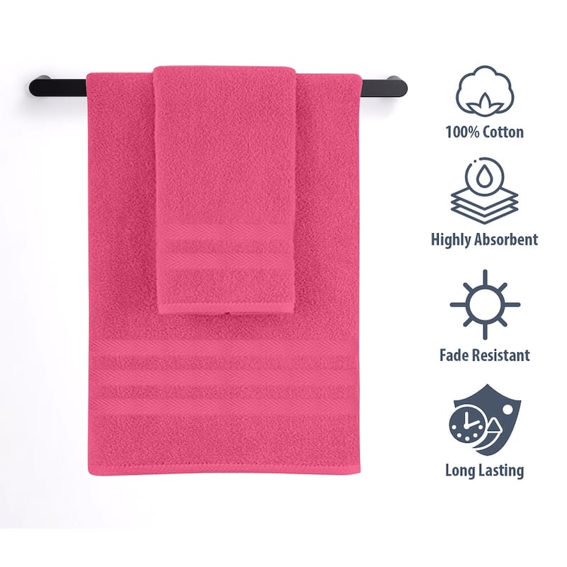 Home Sweet Home 6-Piece 650 GSM Cotton Bath Towel Set