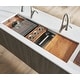 preview thumbnail 1 of 12, Ruvati 45? Workstation Ledge Kitchen Sink Undermount Single Bowl 16 Gauge Stainless Steel - 45" x 19"