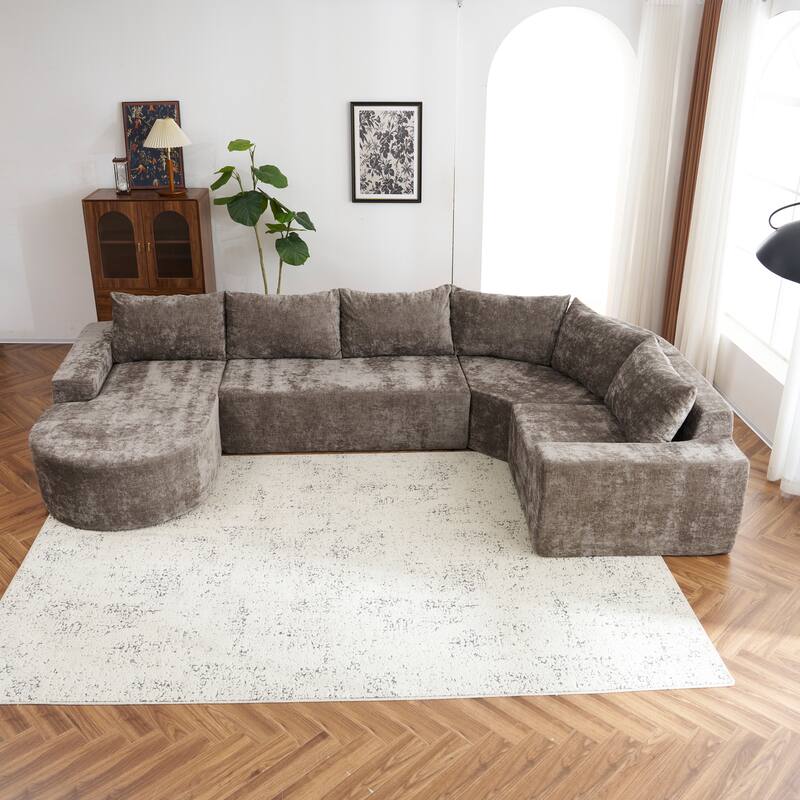 Modular Sectional Sofa Living Room Floor Couch Chaise Lounge
