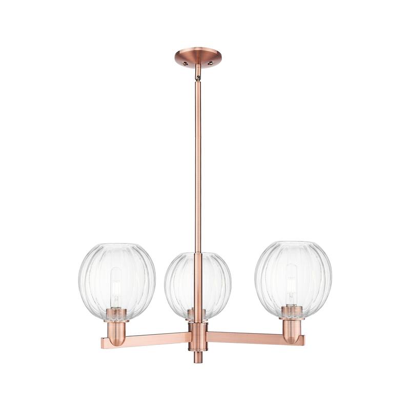 Innovations Lighting Downtown Urban - Preston - 3 Light 18" Globe Shade Stem Hung Chandelier