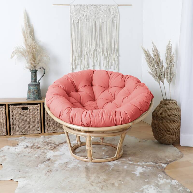Humble + Haute Round Papasan Cushion - 44 x 44 x 4 inches - Coral