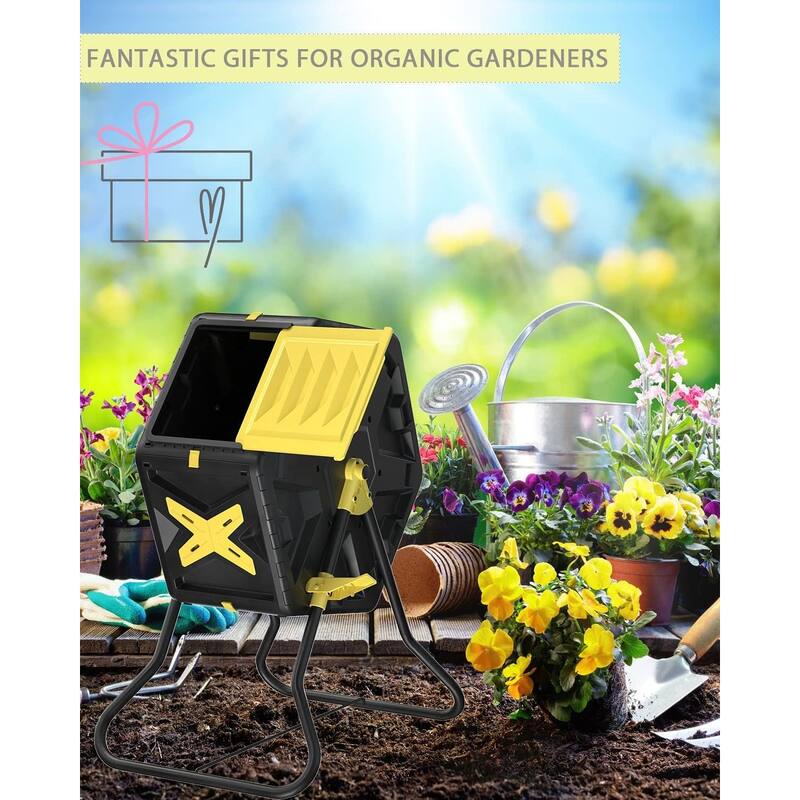 18.5 Gallon Tumbling Compost Bin with BPA Free Materials Bed Bath