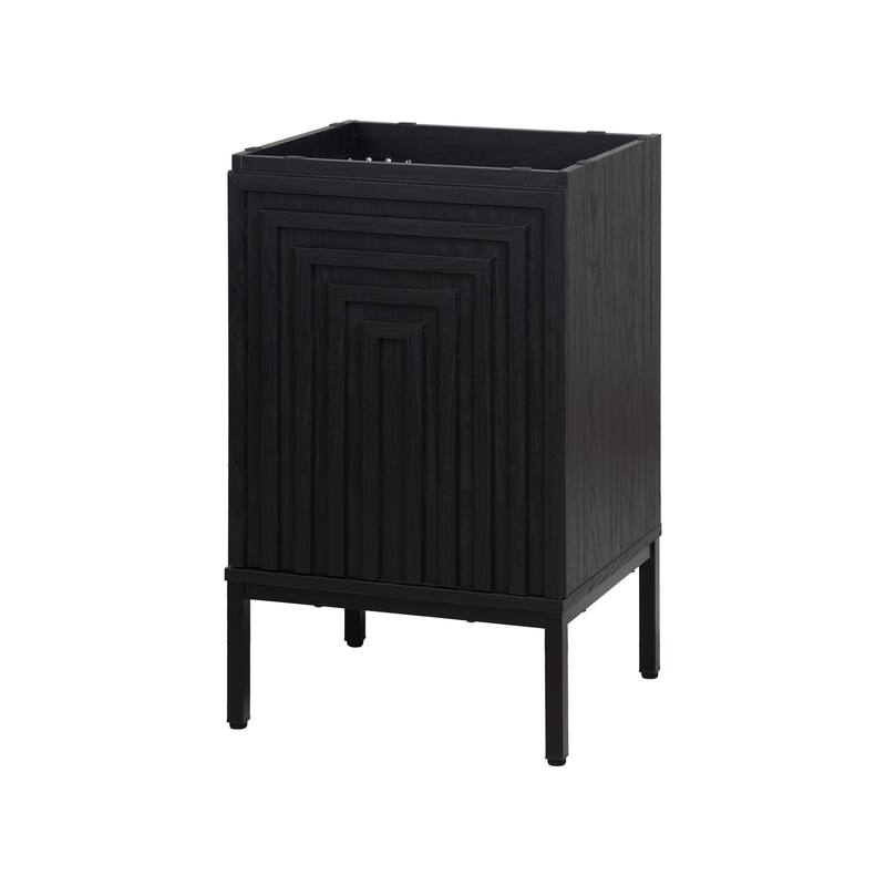 Rowan Geometric Modern Transitional 2-Shelf Bath Vanity Cabinet Only (Sink Basin Not Included), By JONATHAN Y