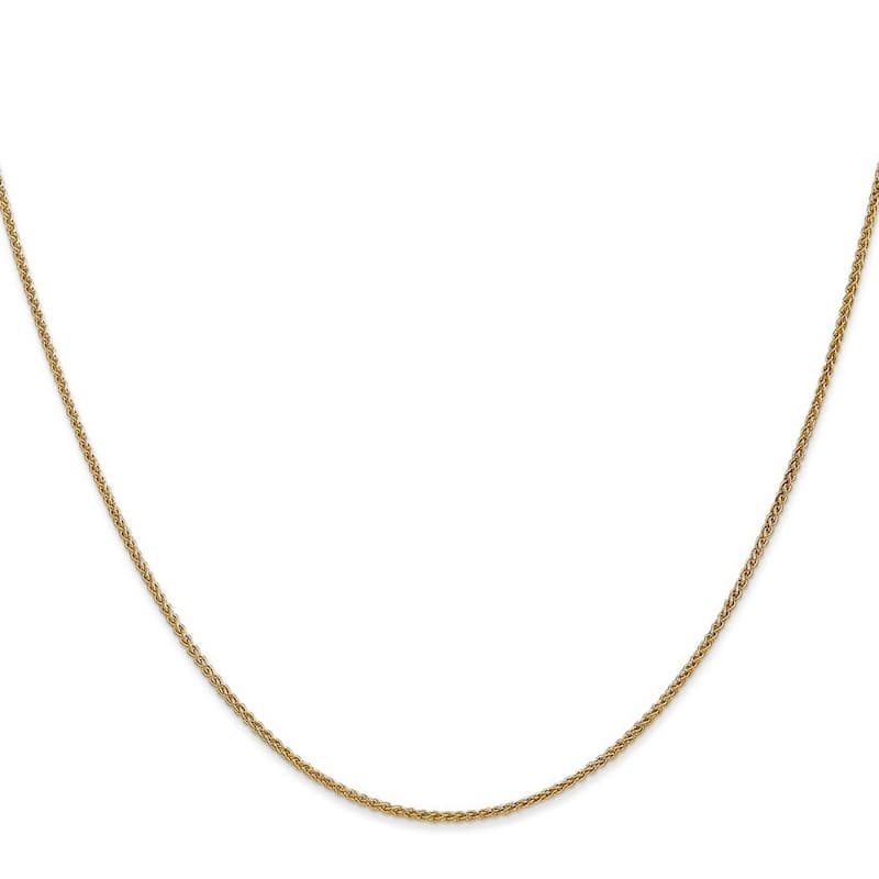 Curata 14k Yellow Gold 1.2mm Wheat Spiga Chain Necklace (Lobster)Length Options: 16 18 20