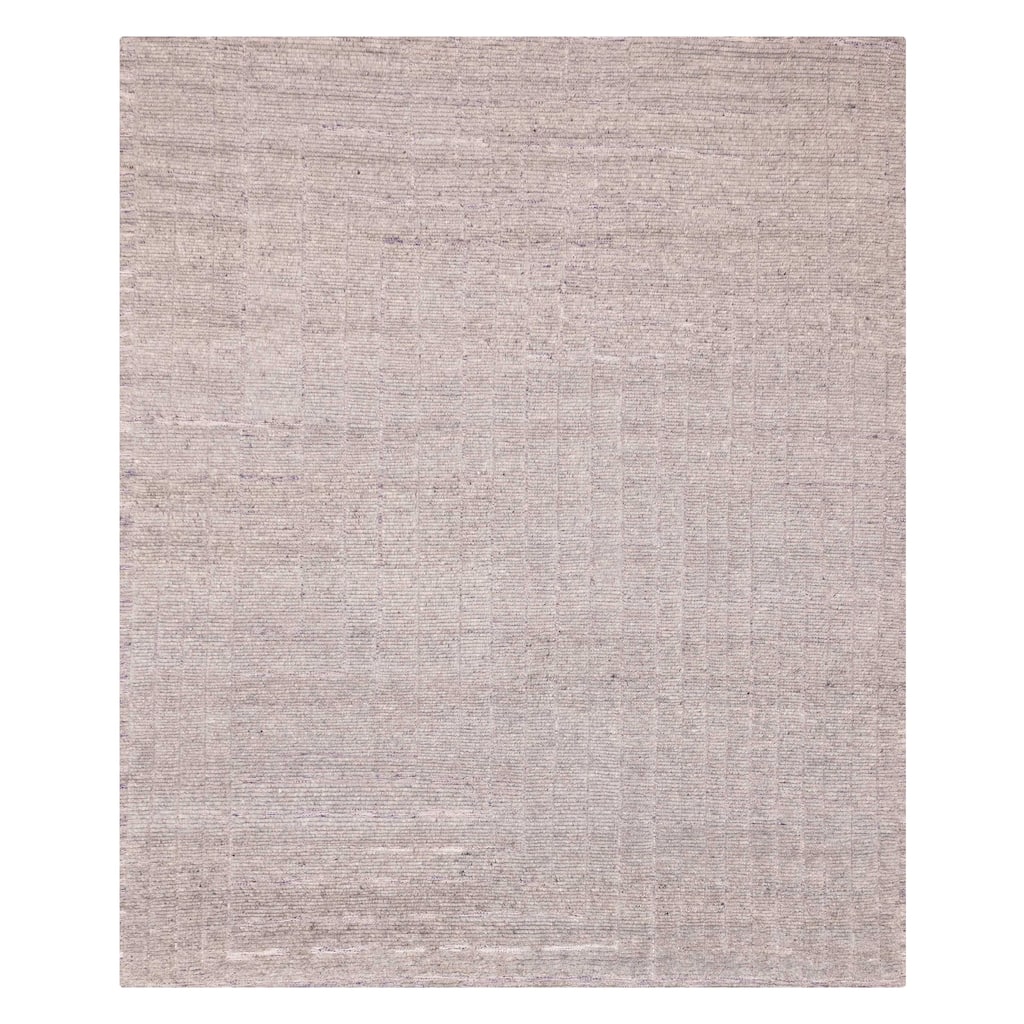 ECARPETGALLERY Hand-knotted Tangier Grey Wool Rug - 8'4 x 10'1