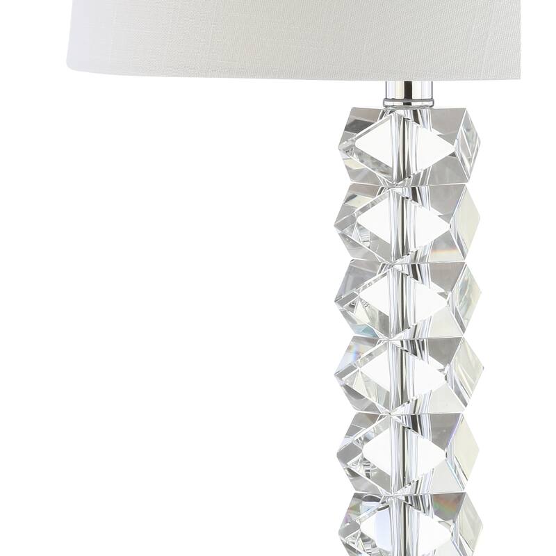 Hadley 25.5" Crystal LED Table Lamp, Clear by JONATHAN Y