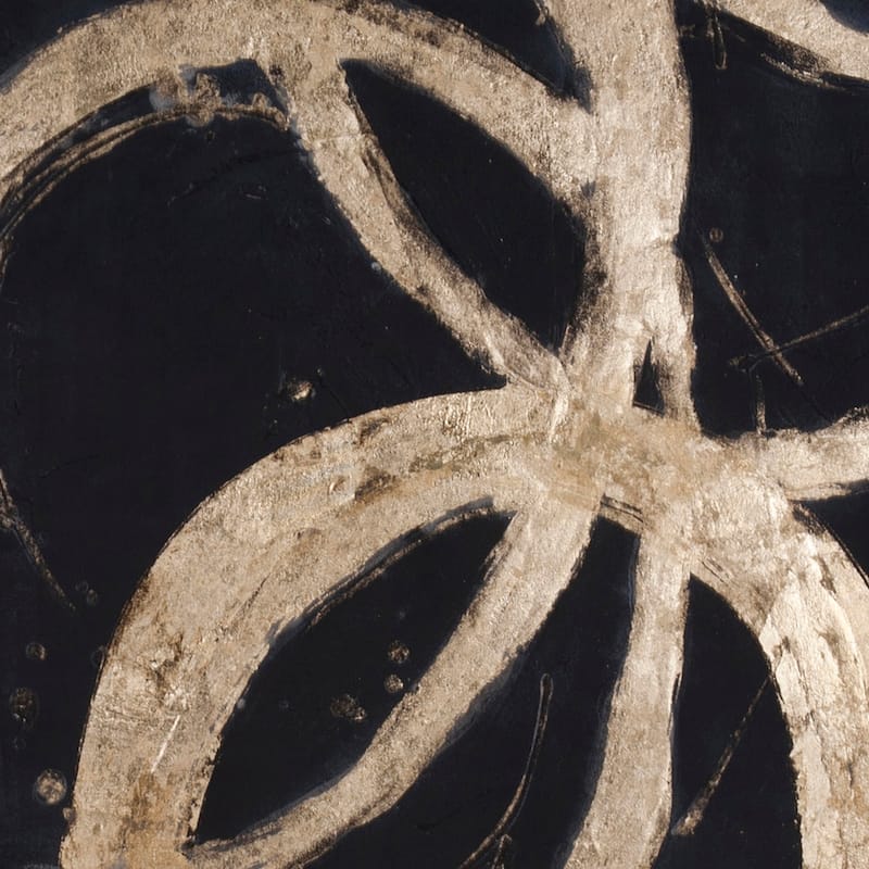 Allan Andrews Ballare Black and Gold Square Canvas Wall Art