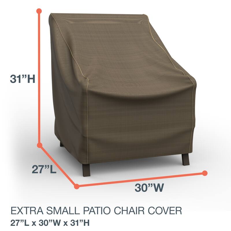 Budge StormBlock™ Hillside Black and Tan Patio Chair Cover - Extra Small - 31"H x 30"W x 27" Deep