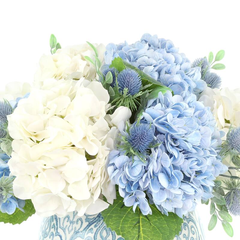 Hydrangea Centerpiece in Decorative Vase - 16