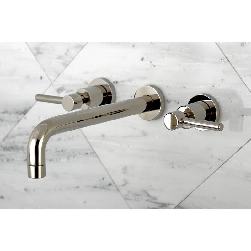 Concord 3-Hole Wall Mount Roman Tub Faucet in Polished Nickel
