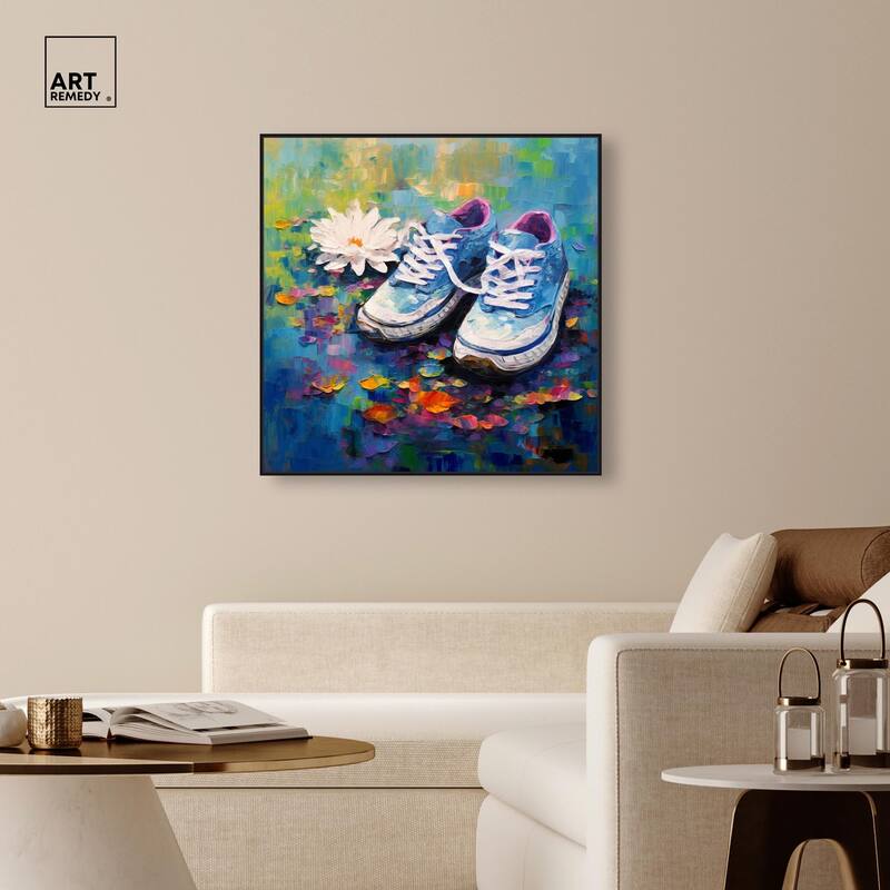 Lily Pad Sneakers Canvas by Art Remedy