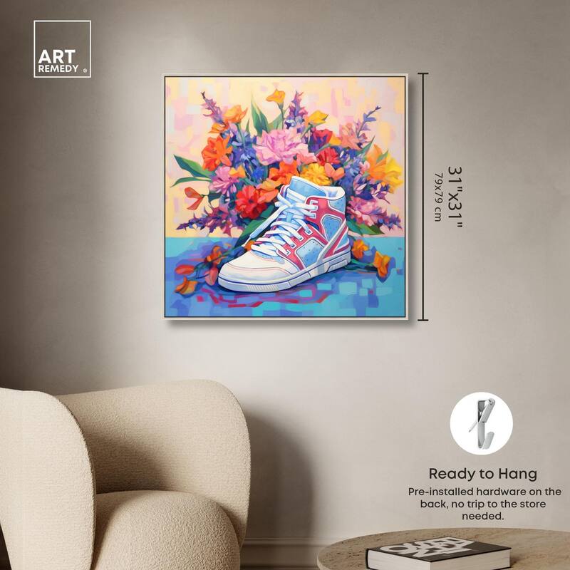 Colorful Sneaker Bouquet II Canvas by Art Remedy
