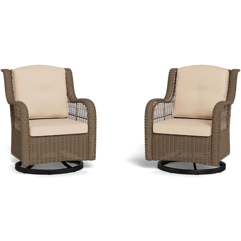 Rio Vista Outdoor Wicker Swivel Glider Chair (Set of 2)