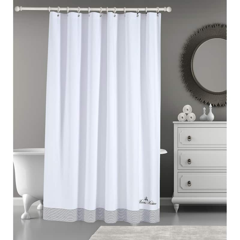 Brooks Brothers Rope Stripe Border Shower Curtain