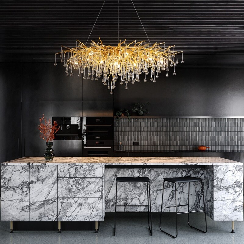 KAYLA 47in-13Light Modern Indoor Crystal Chandelier - Overstock