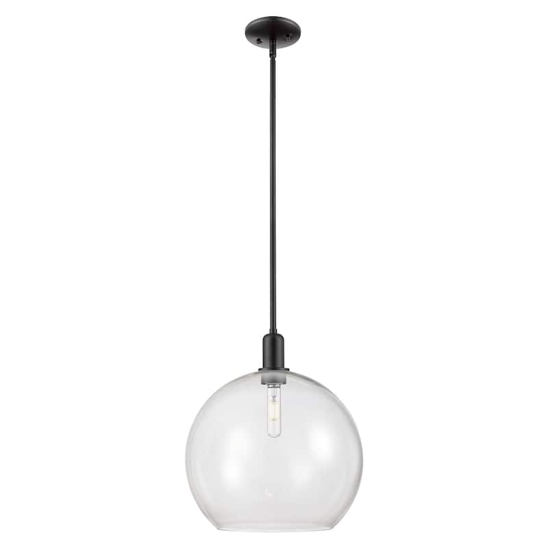 Innovations Lighting Endless Possibilities Arcadia - Athens - 1 Light 14" Stem Hung Mini Pendant - Clear/Matte Black