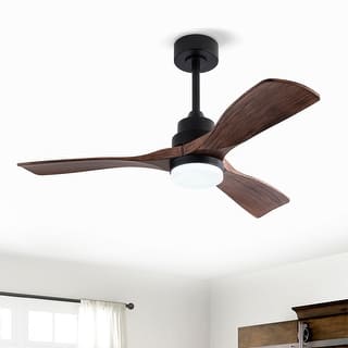 42 Inch Ceiling Fans with Lights and Remote, Ceiling Fan with Light 3 Blades Modern Ceiling Fan Noiseless Reversible DC Motor