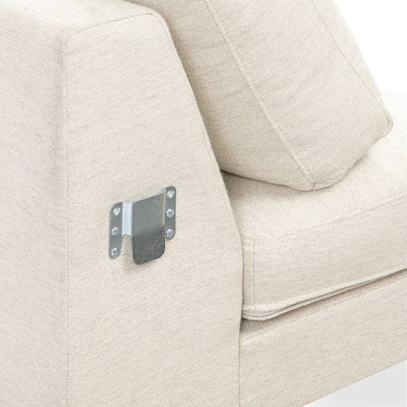 Poly and Bark Napa Fabric Left Sectional Sofa