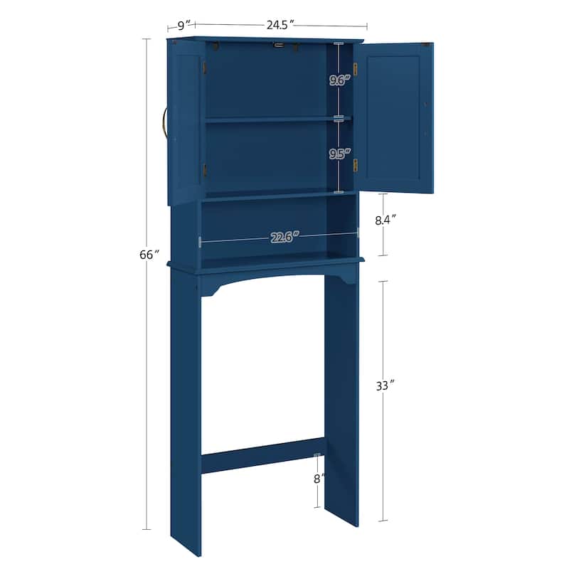 Yaheetech Bathroom Space Saving Organizer Over-the -Toilet with Adjustable Shelf for Bathroom