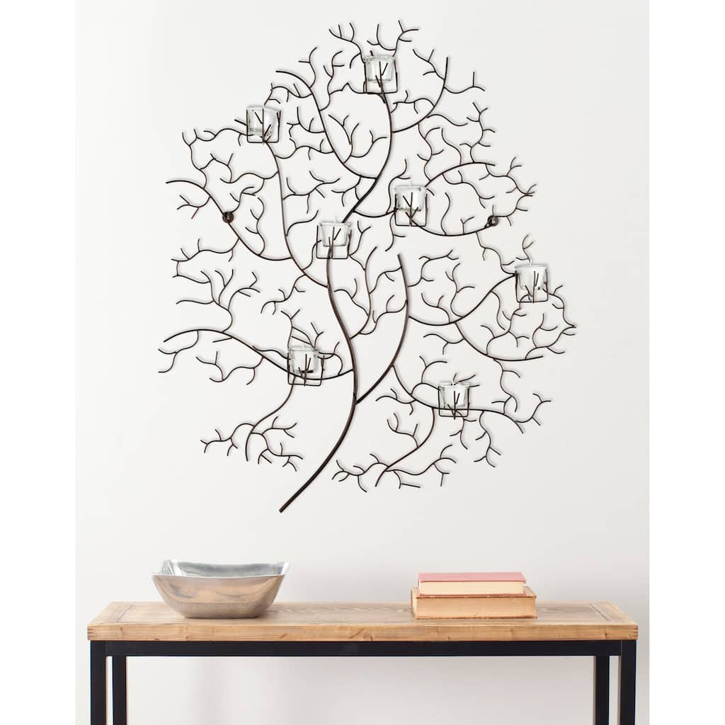 SAFAVIEH Lighting Slavna Tree-Inspired Candle Holder Wall Sconce - 33.8" x 3.5" x 33.8" - 34Wx4Dx34H