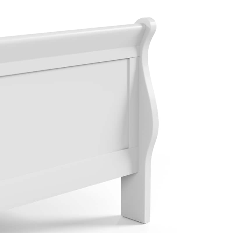Furniture of America Devi Traditional Solid Wood Sleigh Bed
