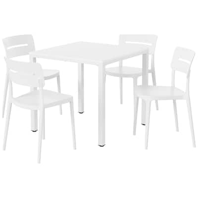 Frond and Form 4-Person Outdoor Square Dining Set