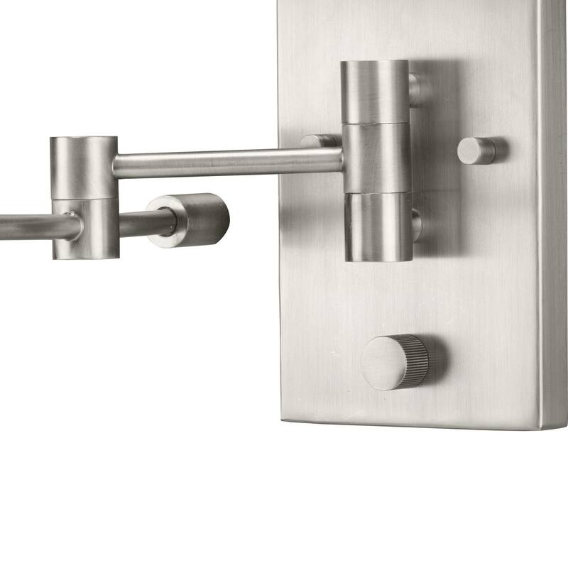Carrick Collection One-Light Brushed Nickel Summer Linen Shade Transitional Wall Light - 10 in x 10.87 in x 11.75 in