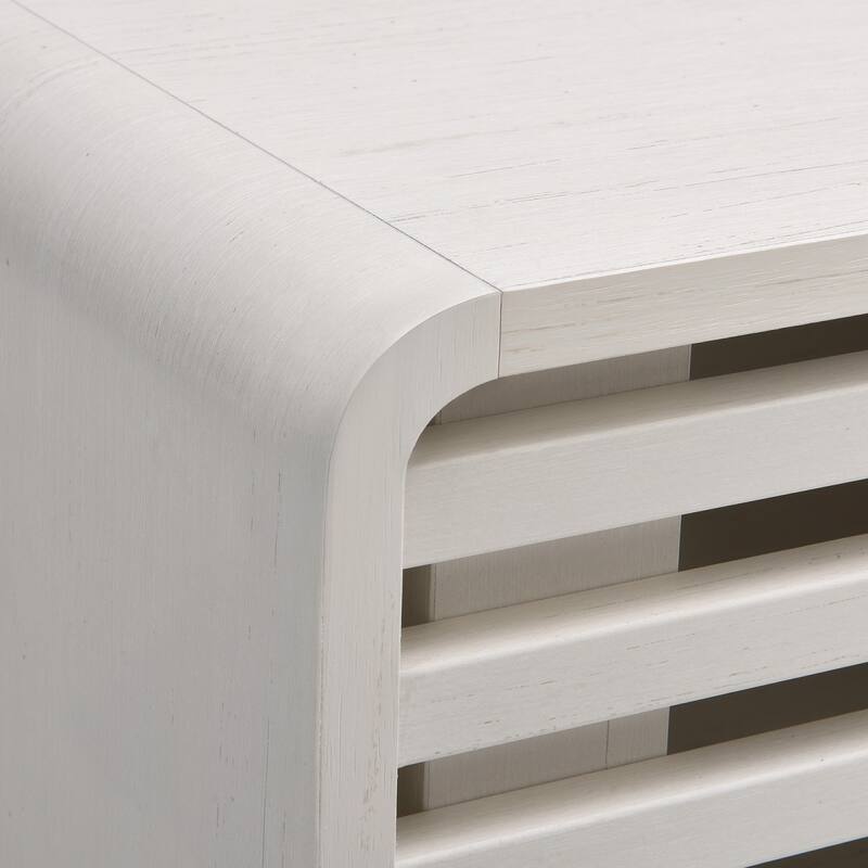 43.3" Mid-Century Farmhouse Wood Coffee Table with Storage