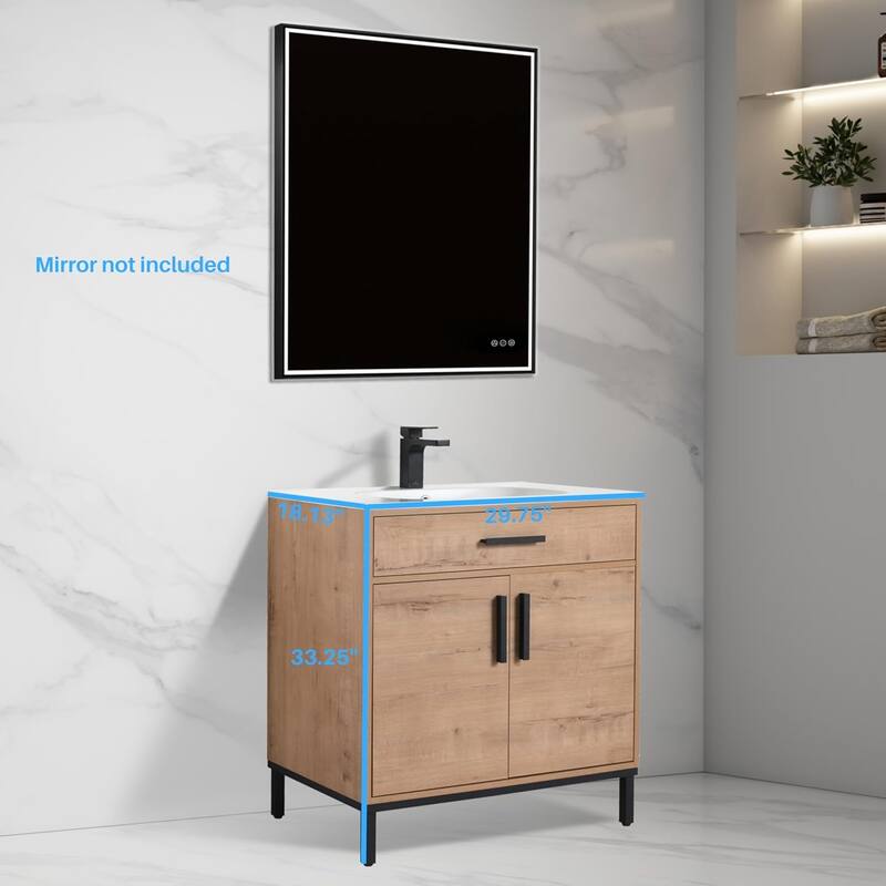 Blossom Freestanding Bathroom Vanity with SMC Sink All Wood