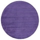 preview thumbnail 102 of 138, SAFAVIEH Handmade Himalaya Kaley Solid Wool Rug 6' Round - Purple - Round