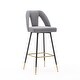 preview thumbnail 32 of 45, Modern Set of 2 Barstools with Nailheads