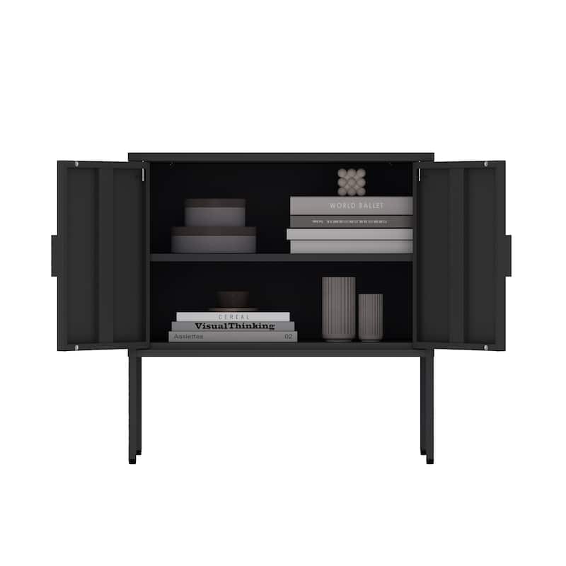 Manhattan Comfort Ava 24" Metal Accent Cabinet