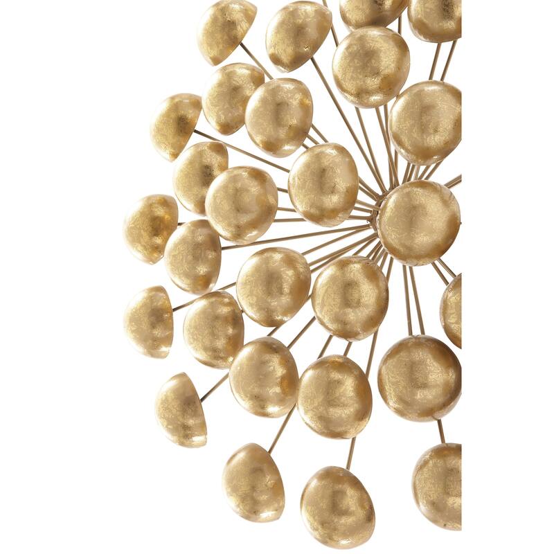 Gold Metal Starburst Home Wall Decor with Orb Detailing
