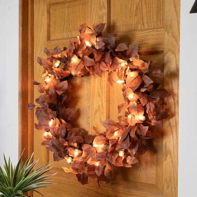 25 Count Clear C7 Christmas Lights, 24ft Brown Wire
