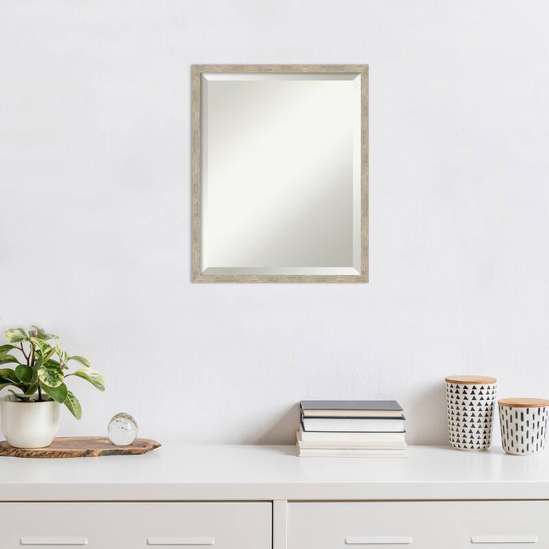 Imprint Beveled Wood Framed Wall Mirror