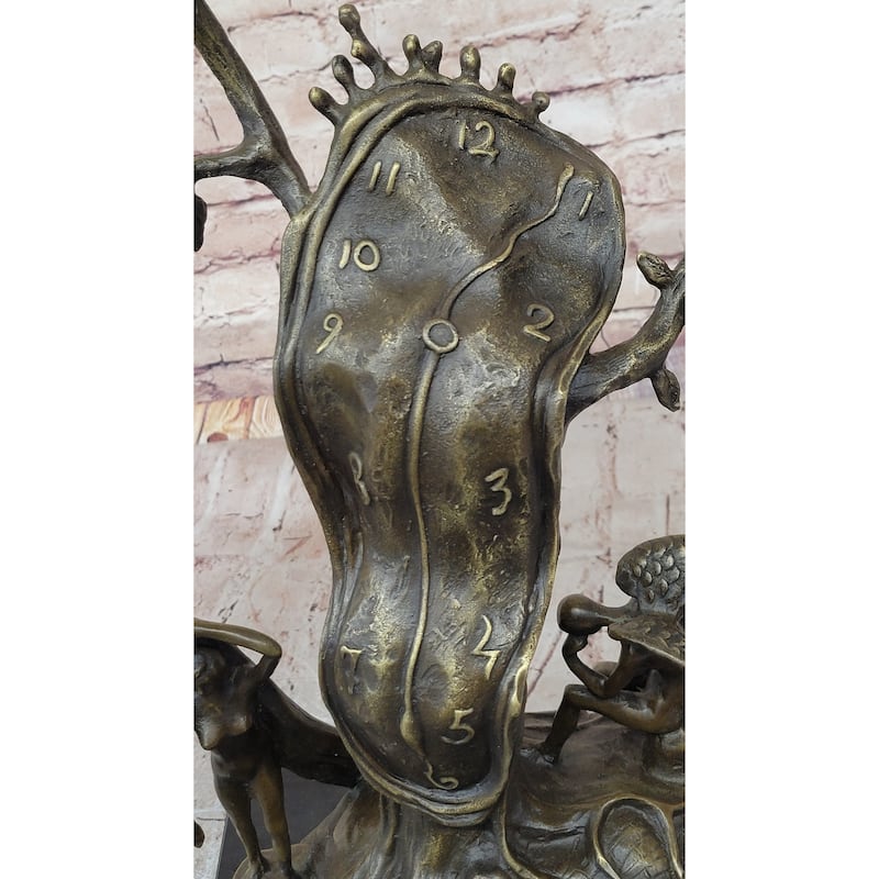 Surreal Melting Clock Bronze – Salvador Dalí Nobility Of Time Sculpture