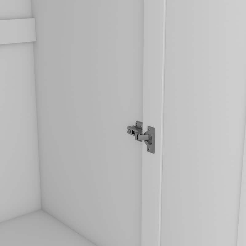 Wardrobe Closet with 3 Doors, Freestanding Armoire Wardrobe Cabinet with Hanging Rod, Clothing Storage Cabinet with Shelves