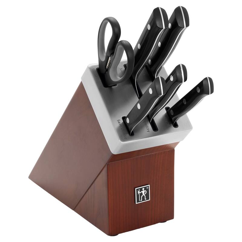 HENCKELS Dynamic Self-Sharpening Knife Block Set - Brown