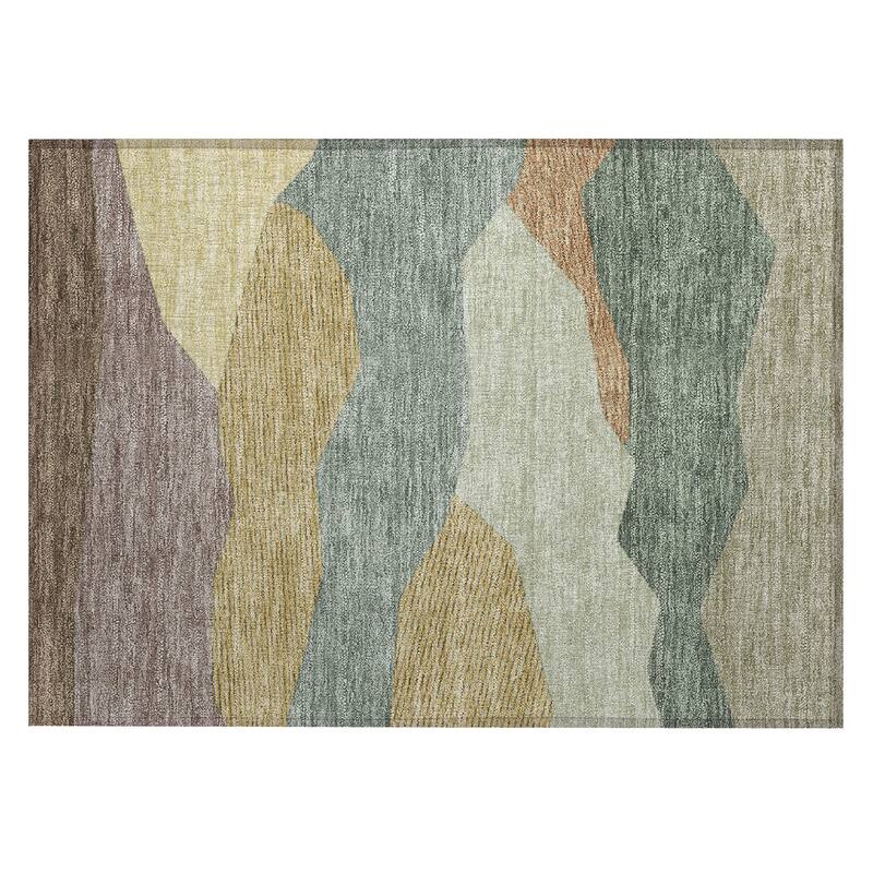 Machine Washable Indoor/ Outdoor Modern Dacono Chantille Rug