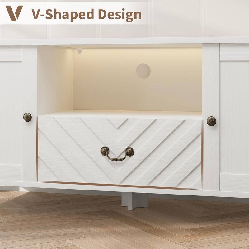 Entertainment Center TV Console Table, TV Stands for Living Room for 65 Inch TV - N/A